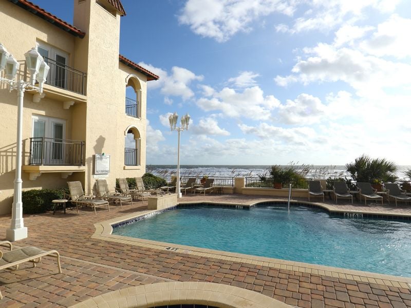 Hot tub next to the adult pool at the Lodge