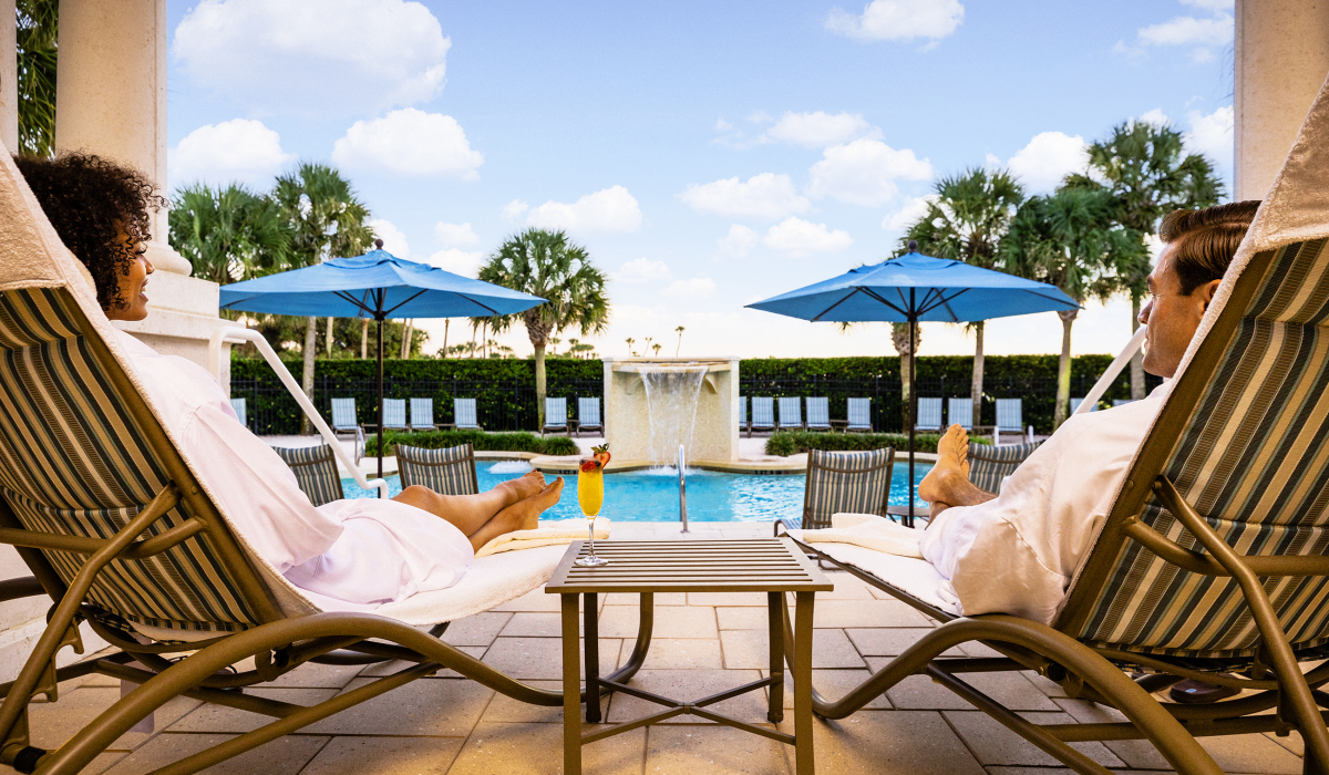 Spa Couple at Pool