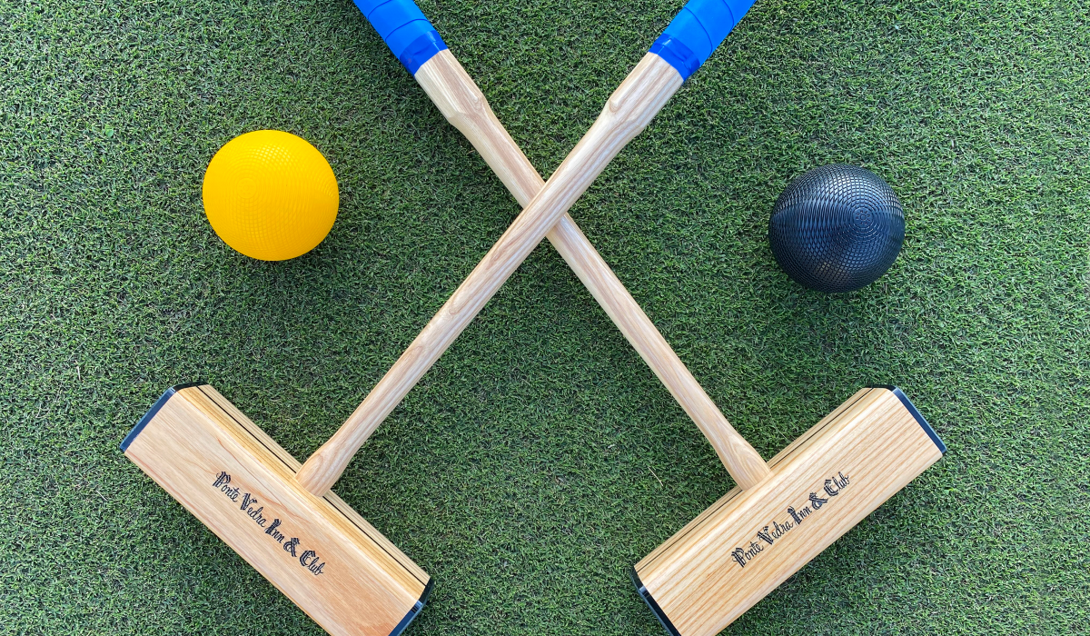 Crossed Croquet Mallets